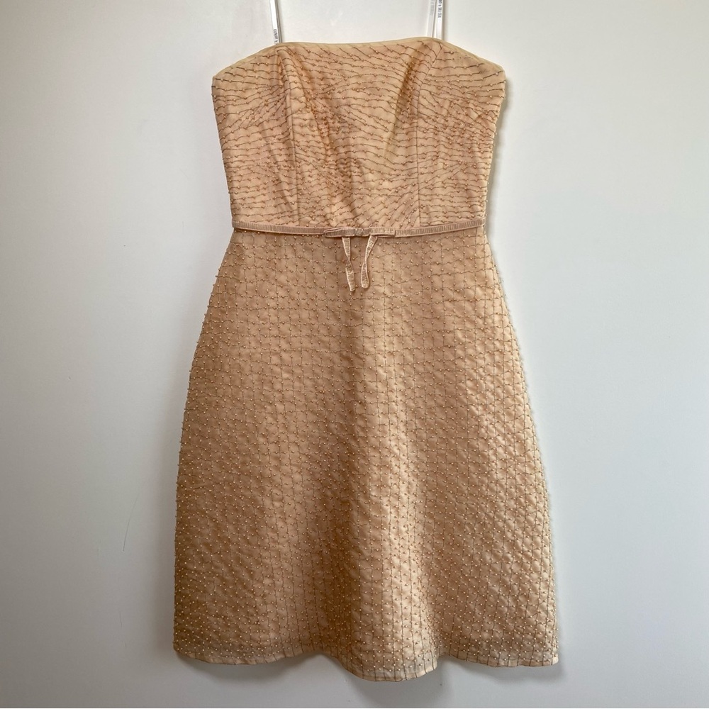 Laundry by Shelli Segal Pearl Beaded Coctail Dress Size 4